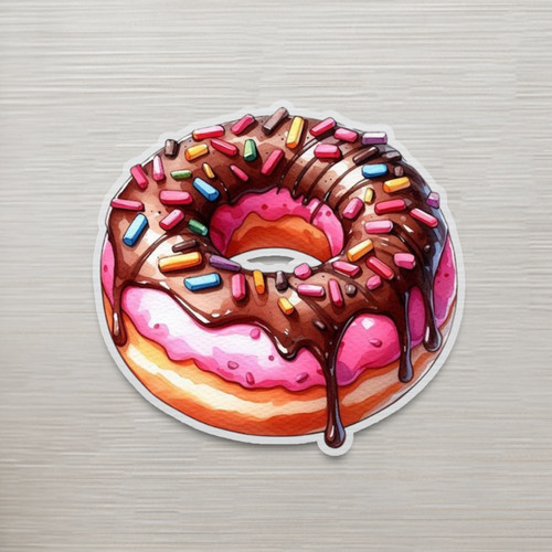 دونات صورتی کاکائویی