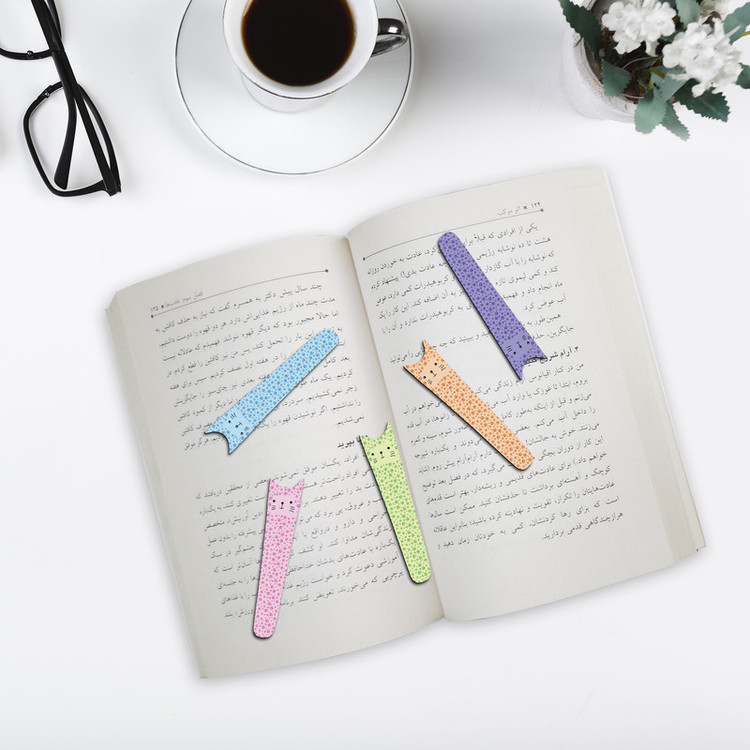 نشانگر کتاب مدل Bookland_Cat مجموعه 5 عددی