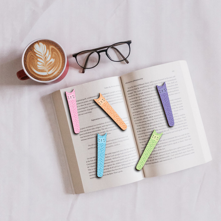 نشانگر کتاب مدل Bookland_Cat مجموعه 5 عددی