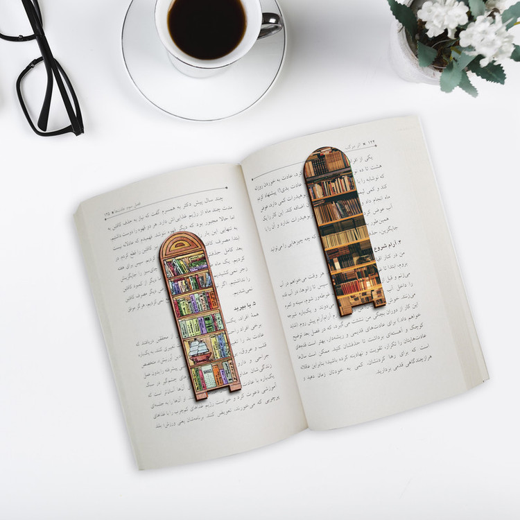نشانگر کتاب لوکسینو مدل قفسه کتابخانه طرح کتاب لند مجموعه 6 عددی
