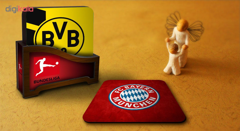 زیر لیوانی لوکسینو مدل Bundesliga کد FP_20 بسته 6 عددی