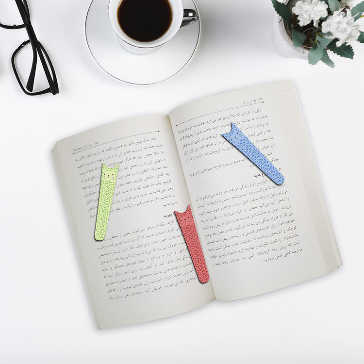 نشانگر کتاب لوکسینو مدل Bookland_Cat 11 بسته 3 عددی