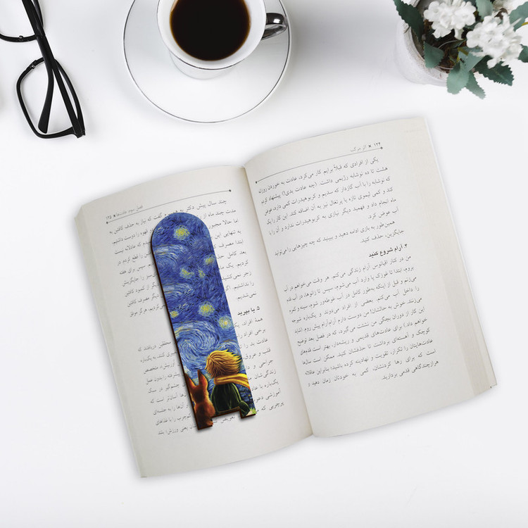 نشانگر کتاب لوکسینو مدل قفسه کتابخانه طرح شازده کوچولو مجموعه 3 عددی