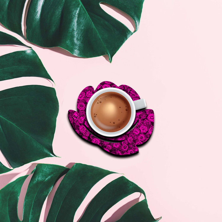 زیر لیوانی مدل گل رز کد Flower_ 19