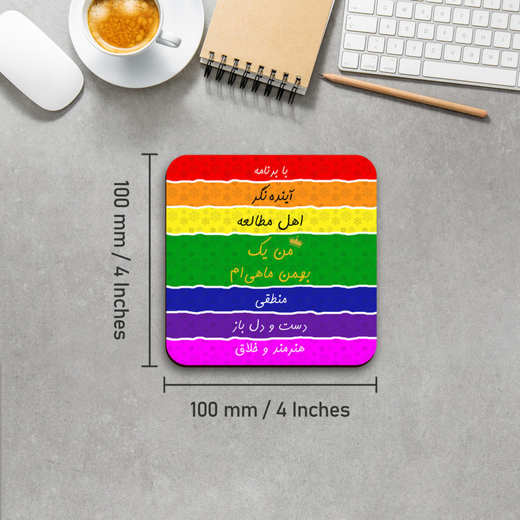 زیر لیوانی لوکسینو مدل ماه تولد طرح بهمن مجموعه 2 عددی