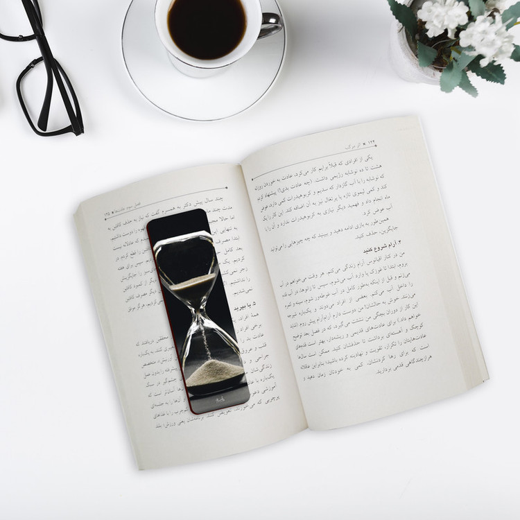 نشانگر کتاب لوکسینو مدل ساعت شنی کد Bookland_304
