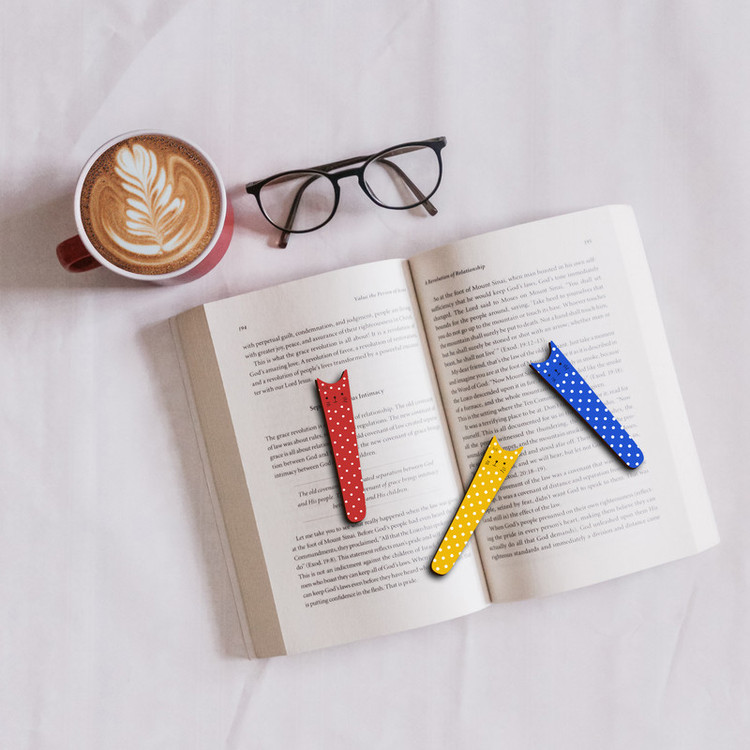 نشانگر کتاب لوکسینو مدل Bookland_Cat 19 مجموعه 3 عددی