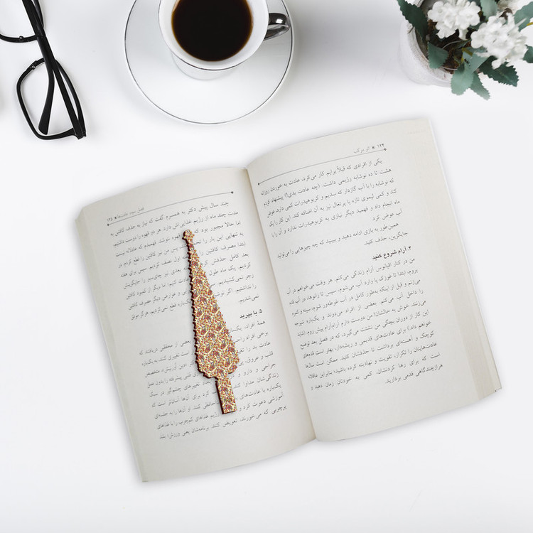 نشانگر کتاب لوکسینو مدل سرو طرح ترمه