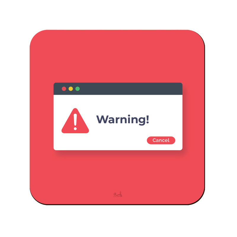 زیر لیوانی لوکسینو مدل Warning کد 106