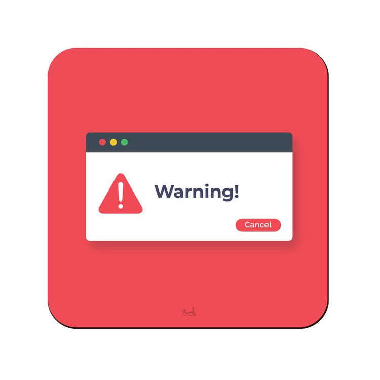 زیر لیوانی لوکسینو مدل Warning کد 106