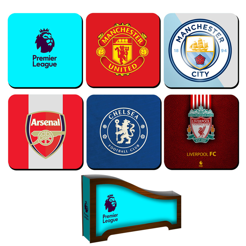 زیر لیوانی لوکسینو مدل Premier League1 بسته 6 عددی